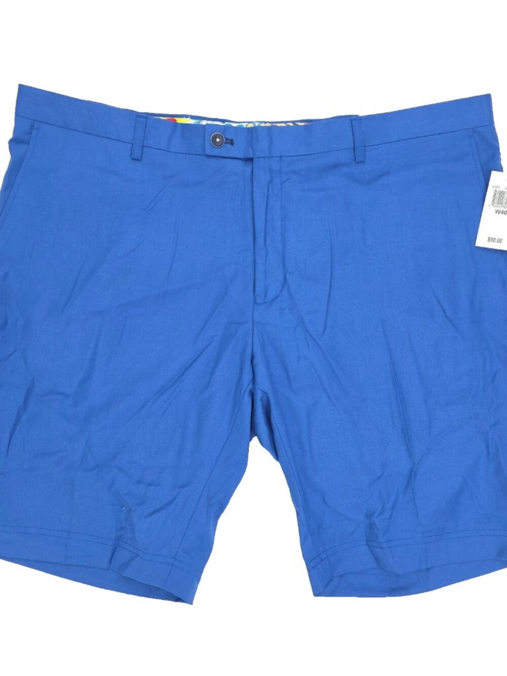 Paisley & Gray Chino Shorts Mens 40x10" Blue Golf Stretch Slim Fit Flat Front
